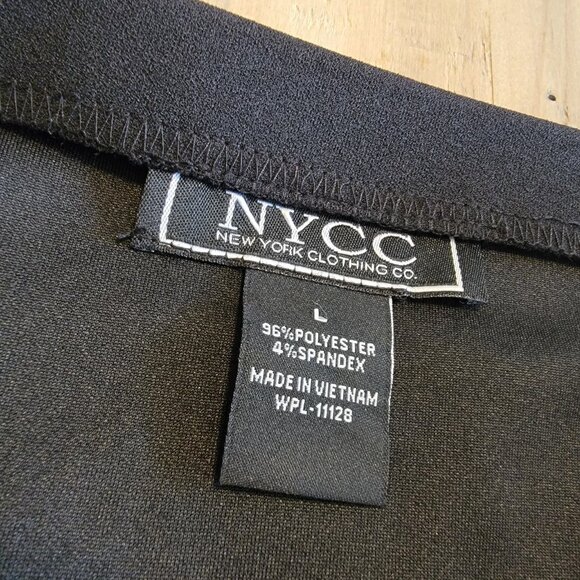 NYCC Skirt Long Pencil Style Size L‎ Black Classic Career Piece Front Slit NWT - Picture 7 of 10